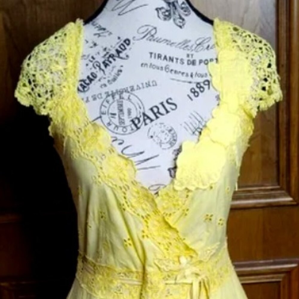 Yellow Free People Mini Dress